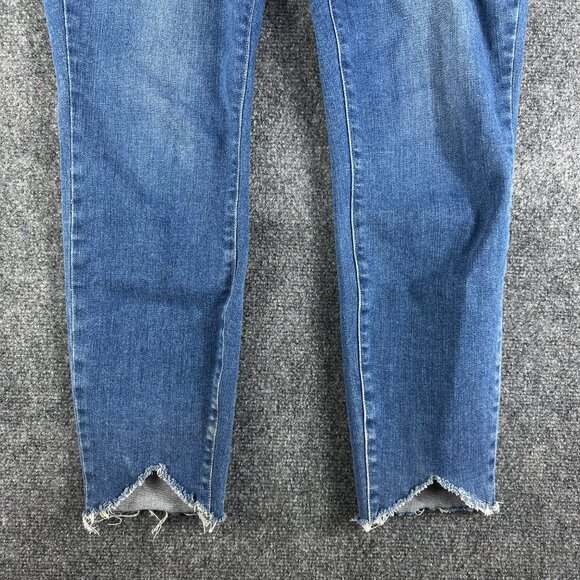 PAIGE Jeans Womens 31 Hoxton Ankle Cotton Stretch Medium Wash Raw Hems Pockets - Picture 2 of 11